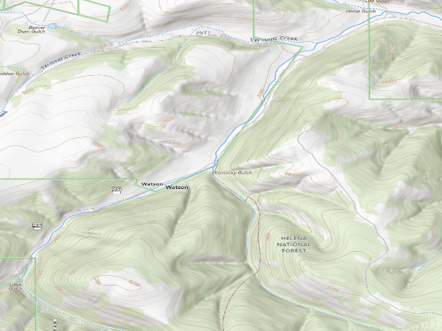 USGS topographic map of East Big Belts Gfa - Benton Gulch Cua