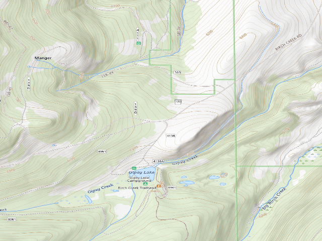 USGS topographic map of East Big Belts Gfa - Gipsy Cua