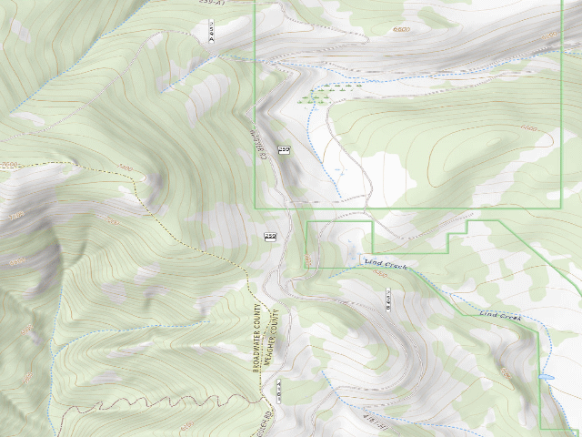 USGS topographic map of East Big Belts Gfa - Wagner Gulch Cua