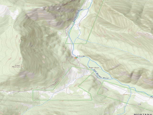 USGS topographic map of East Boulder