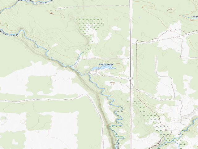 USGS topographic map of East Branch of Fox River State Forest Campground