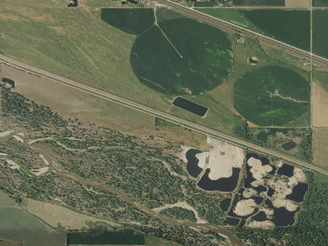 Aerial image of East Cozad WMA