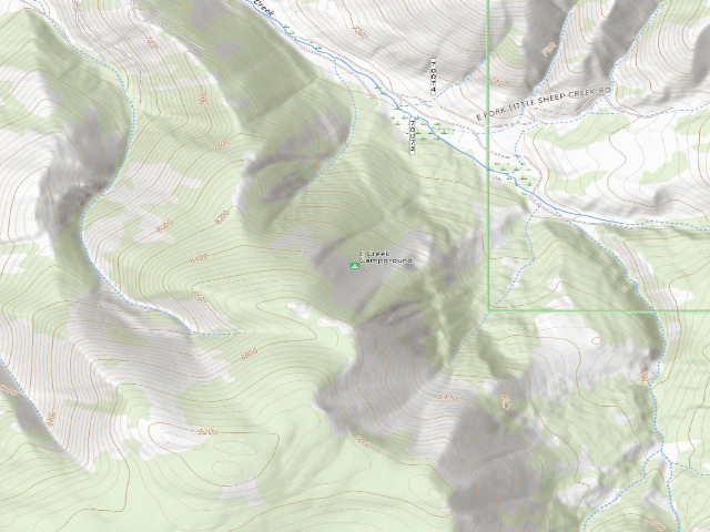 USGS topographic map of East Creek Campground