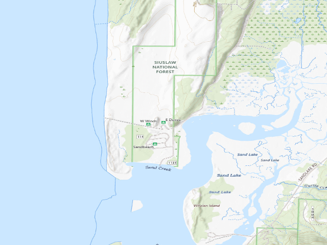 USGS topographic map of East Dunes