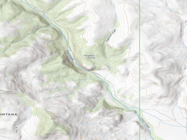 USGS topographic map of East Elkhorns Gfa - Glendale Butte/Th 109 Cua