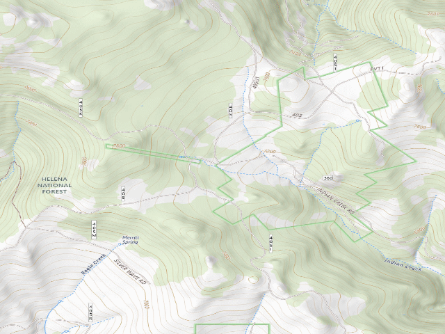 USGS topographic map of East Elkhorns Gfa - Park Mines Cua