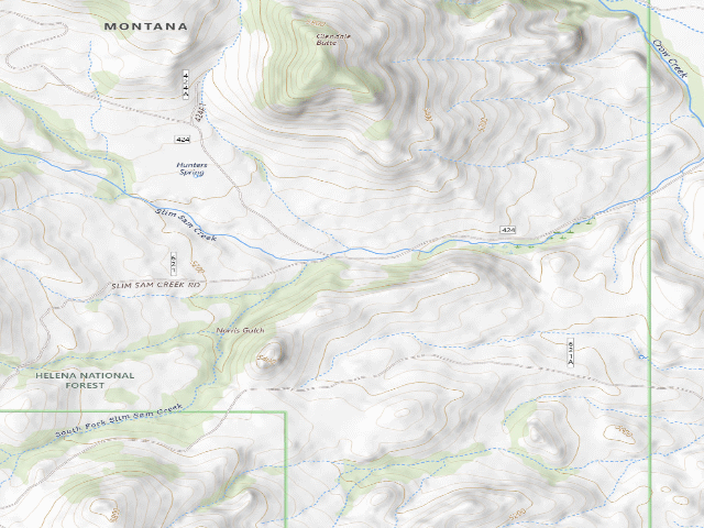 USGS topographic map of East Elkhorns Gfa - Slim Sam Cua
