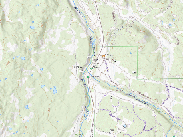 USGS topographic map of East Fork Bear River