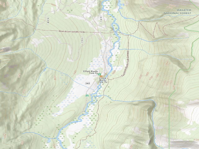 USGS topographic map of East Fork Blacks Fork