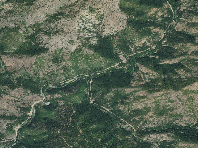 Aerial image of East Fork Campground