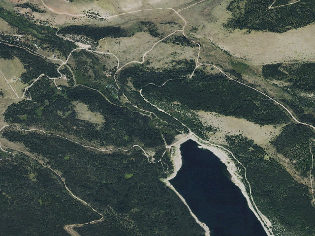 Aerial image of East Fork Campground