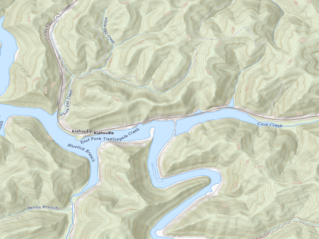 USGS topographic map of East Fork Campground