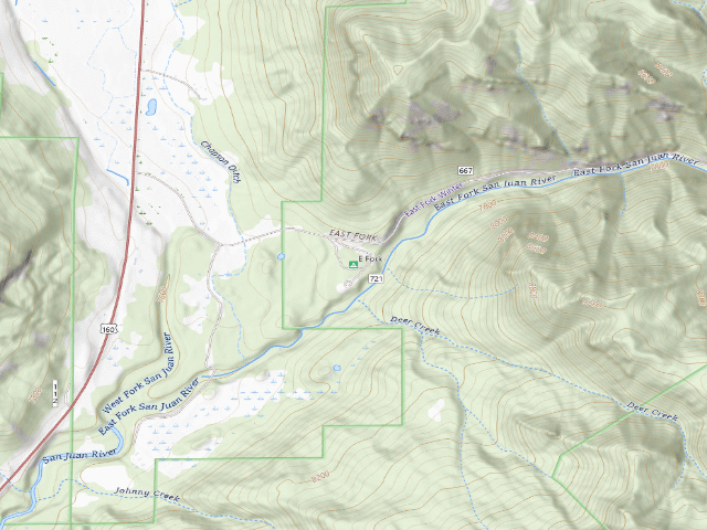 USGS topographic map of East Fork