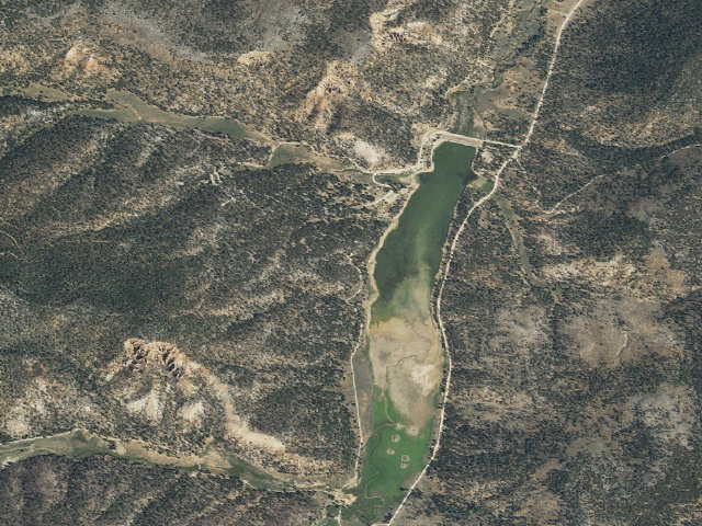 Aerial image of East Fork Designated Dispersed