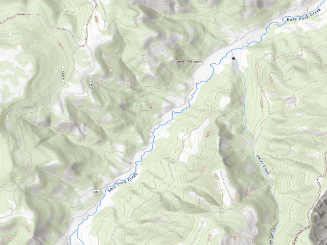USGS topographic map of East Fork Dispersed Site 8