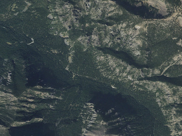Aerial image of East Fork Hyalite Creek 3B