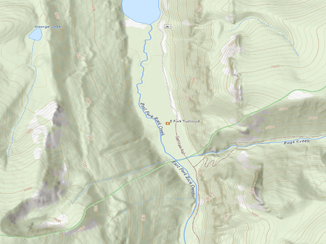 USGS topographic map of East Fork Reservoir Rd-002