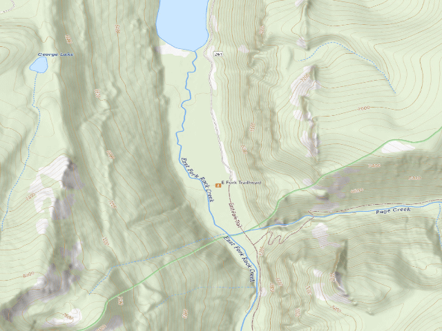 USGS topographic map of East Fork Reservoir Rd-004A