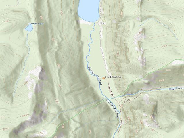 USGS topographic map of East Fork Reservoir Rd-004C