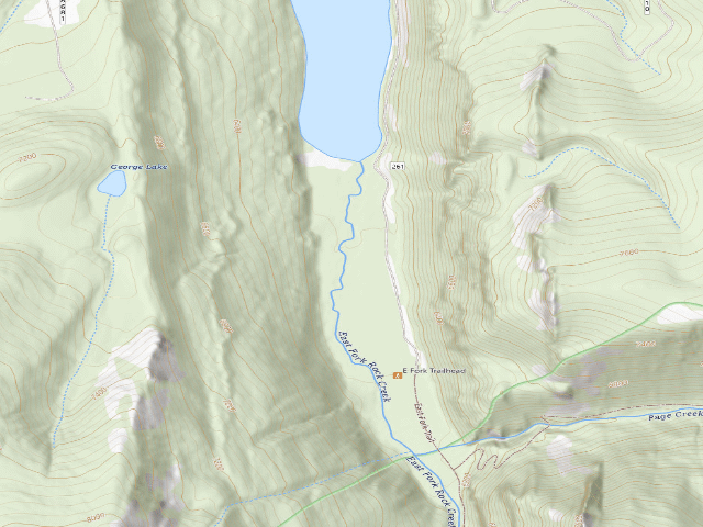 USGS topographic map of East Fork Reservoir Rd-005