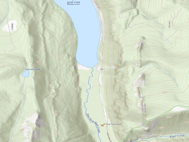 USGS topographic map of East Fork Reservoir Rd-009