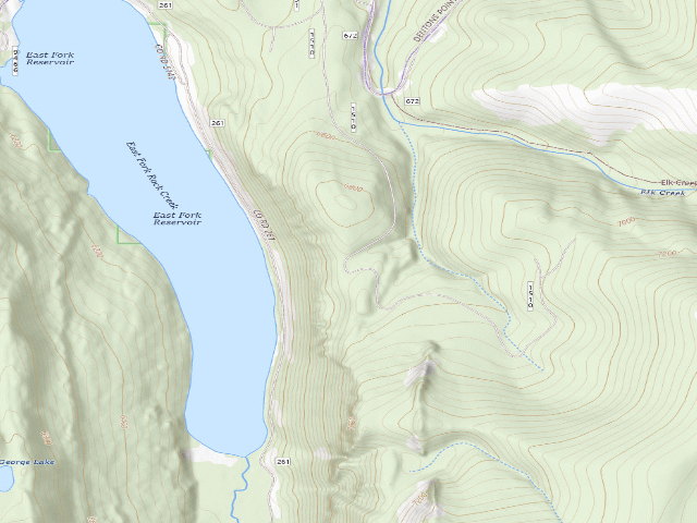 USGS topographic map of East Fork Rock Cr-001