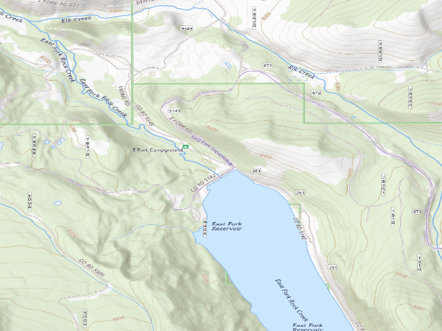 USGS topographic map of East Fork Rock Creek-002