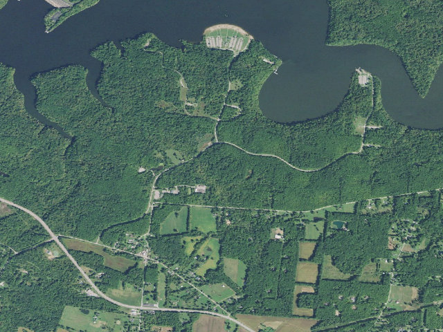Aerial image of East Fork State Park - Backcountry Campsite 1 (free permit, one night)