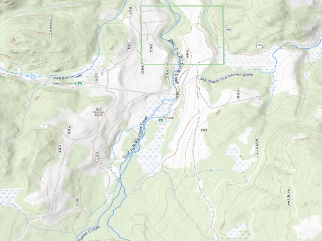 USGS topographic map of East Fork