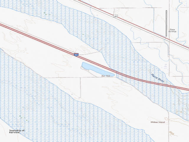 USGS topographic map of East Gothenburg WMA