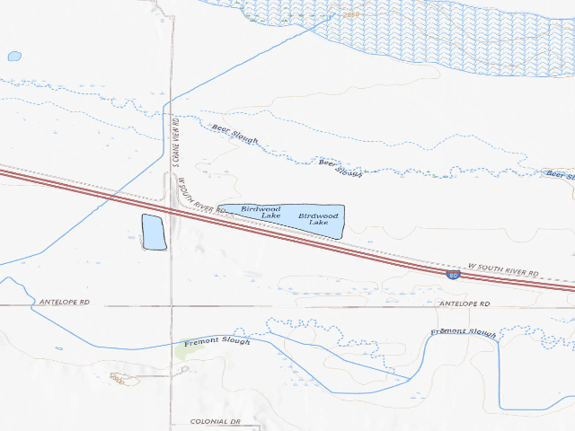USGS topographic map of East Hershey WMA