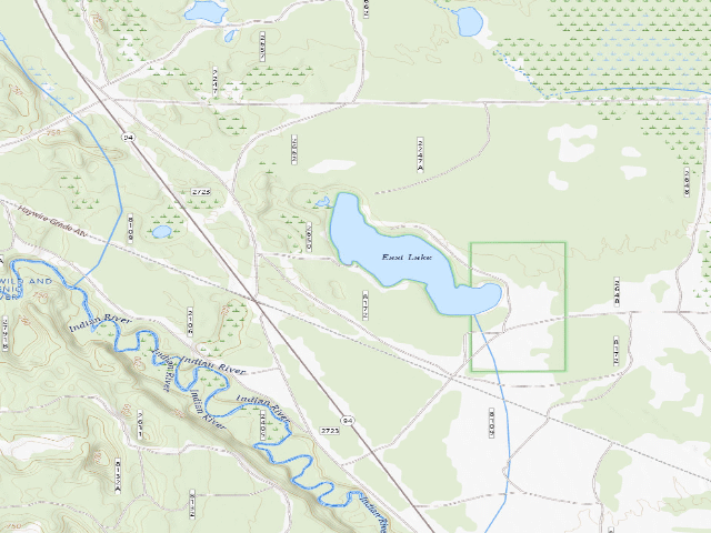 USGS topographic map of East Lake Camping Area
