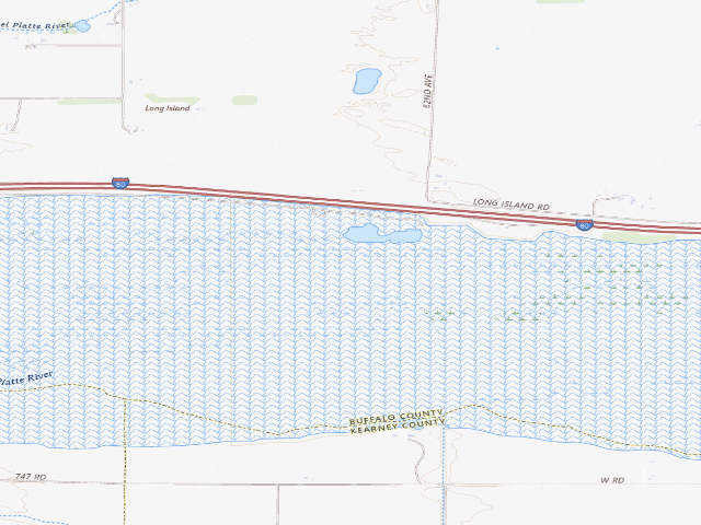 USGS topographic map of East Odessa WMA