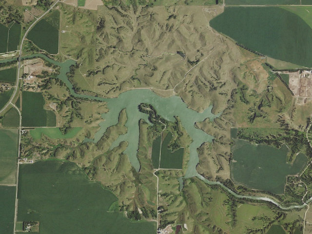 Aerial image of East Phillips Canyon WMA