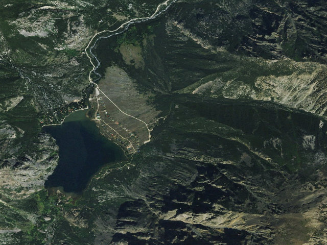 Aerial image of East Rosebud Lake