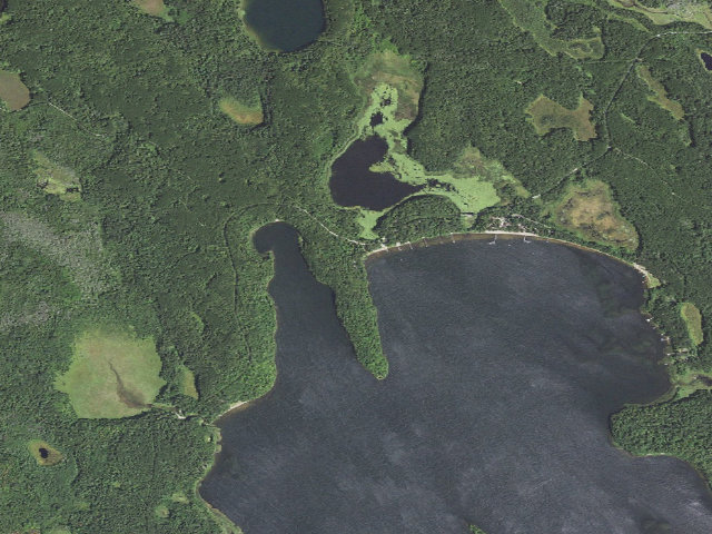 Aerial image of East Seelye Bay Campground