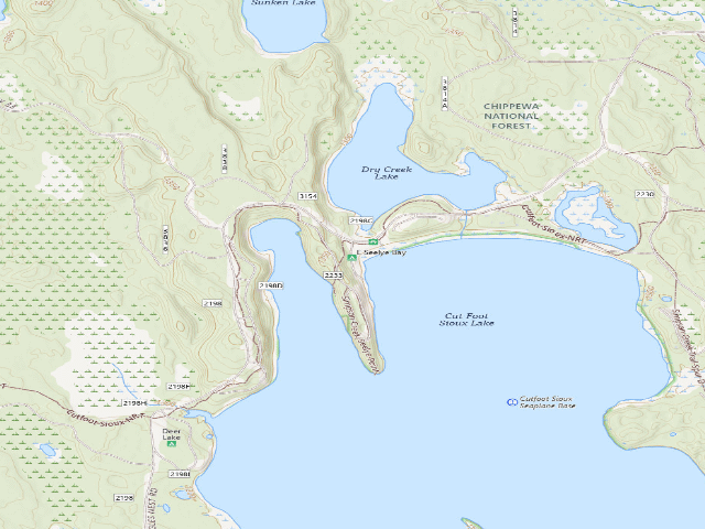 USGS topographic map of East Seelye Bay Campground