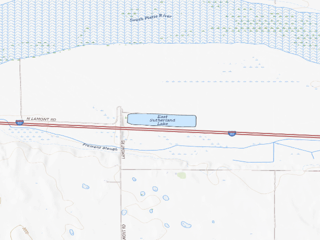 USGS topographic map of East Sutherland WMA