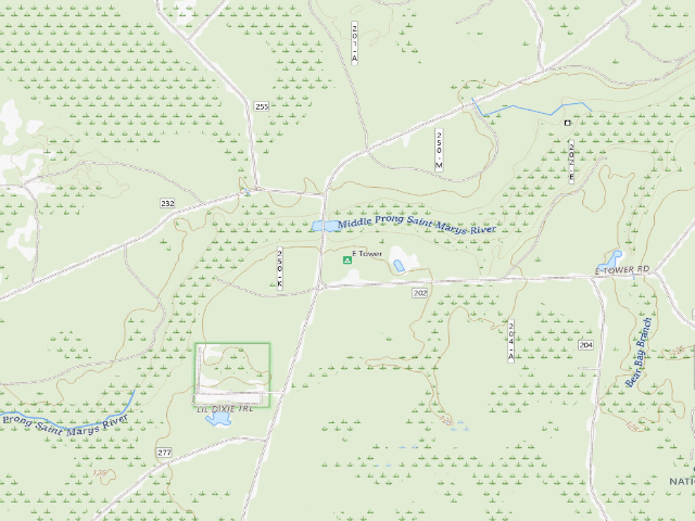 USGS topographic map of East Tower