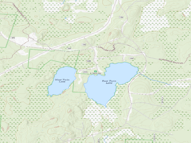 USGS topographic map of East Twin Cg