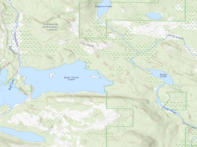USGS topographic map of East Twin Lake Site 1