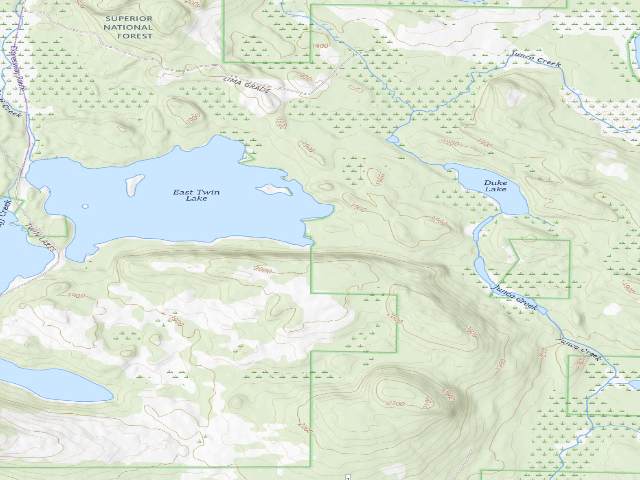 USGS topographic map of East Twin Lake Site 2