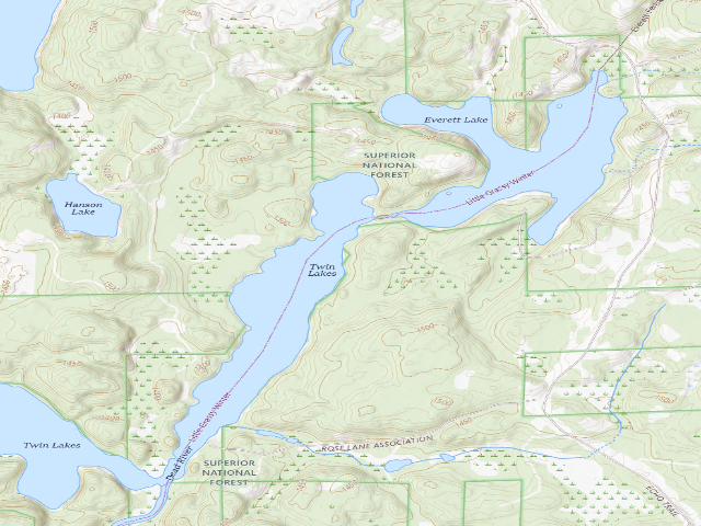 USGS topographic map of East Twin Lake Site 5