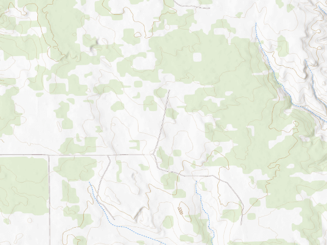 USGS topographic map of East Unit (Packsaddle WMA)