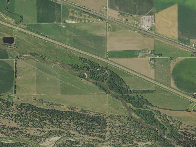 Aerial image of East Willow Island WMA
