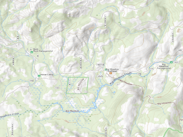 USGS topographic map of Eastern Big Meadow Road