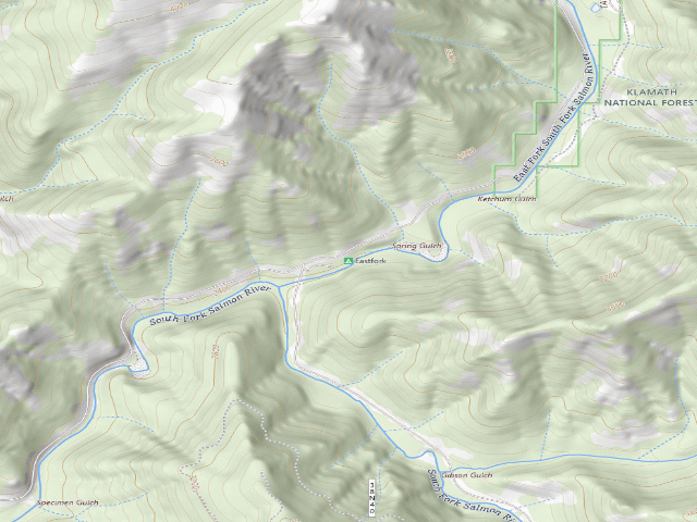 USGS topographic map of Eastfork