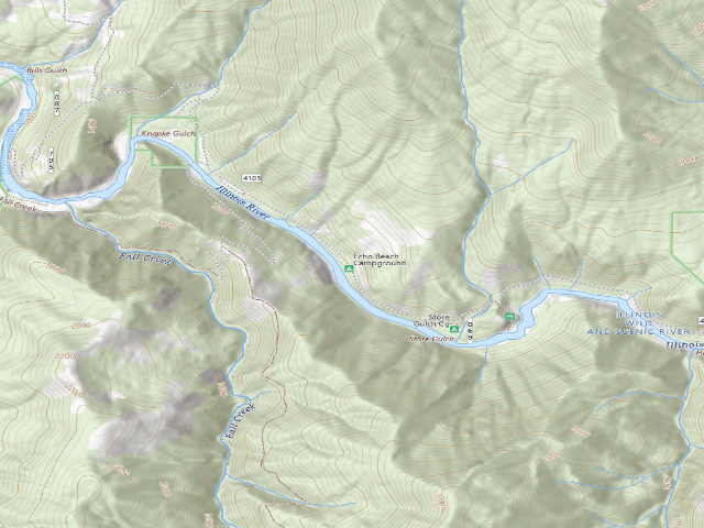 USGS topographic map of Echo Beach Campground