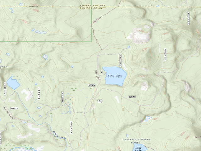 USGS topographic map of Echo Lake