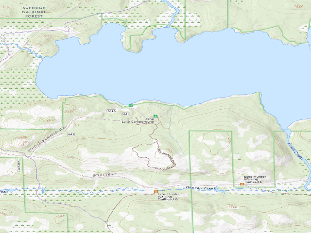 USGS topographic map of Echo Lake Campground